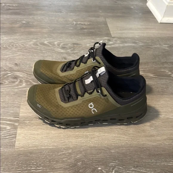 On Running Men's Olive and Black Athletic Shoes - Picture 3 of 4